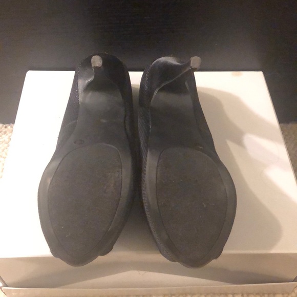 Chinese Laundry Black Glitter Peep Toe Heel - Picture 3 of 4